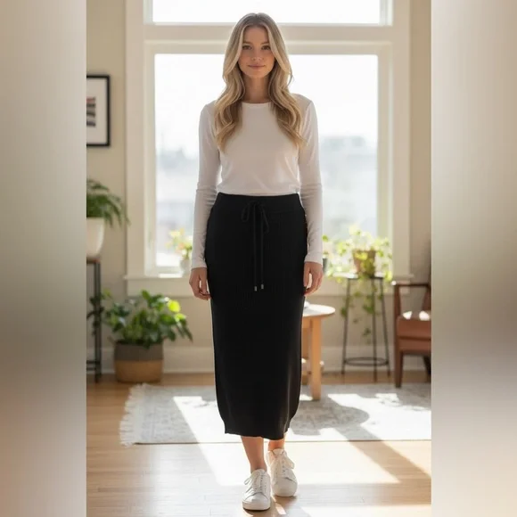 Brunello Cucinelli Navy Cotton Skirt - Picture 10 of 10